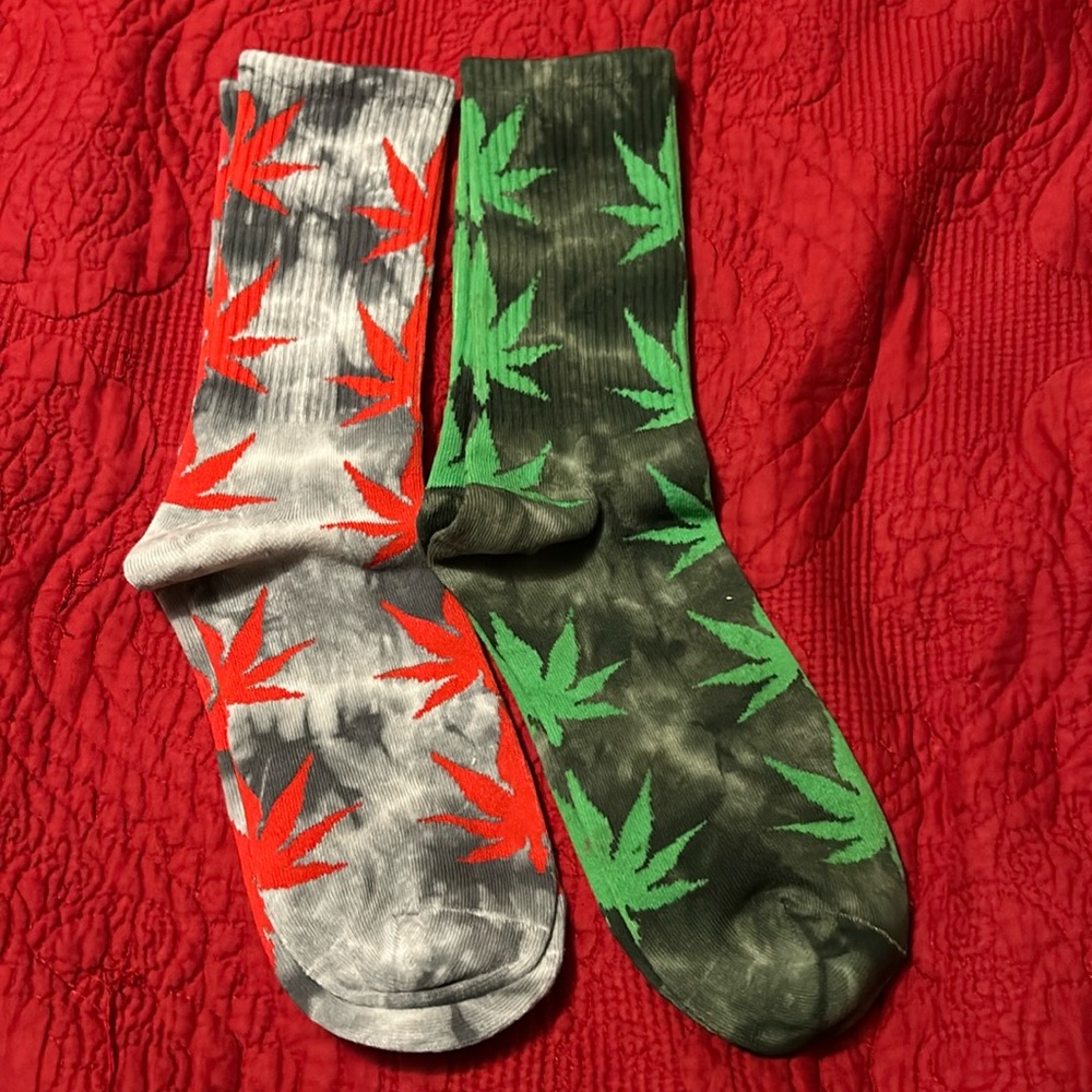 Cannabis, print socks